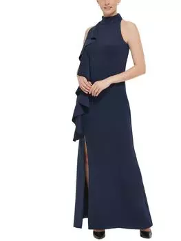 Женское длинное вечернее платье с воротником-стойкой Jessica Howard