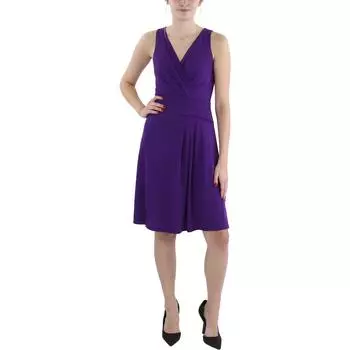 Женское драпированное коктейльное и вечернее платье миди Lauren Ralph Lauren