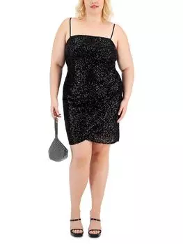 Женское драпированное коктейльное и вечернее платье длиной до колена Emerald Sundae