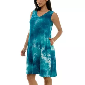 Женское двустороннее мини-платье трапеции Nina Leonard, цвет Deep Sea Cherry Multi