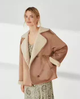 Женское двустороннее пальто Southern Cotton, коричневый