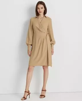 Женское двустороннее платье из жоржета с запахом Lauren Ralph Lauren, мульти