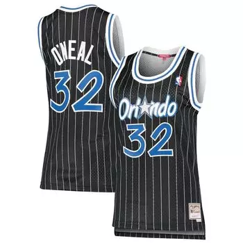 Женское джерси Mitchell & Ness Shaquille O'Neal Black Orlando Magic 1995-96 Hardwood Classics Swingman