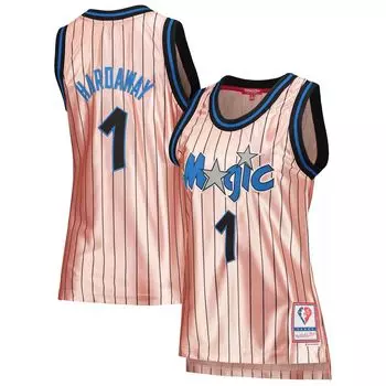 Женское джерси Swingman Mitchell & Ness Penny Hardaway розового цвета Orlando Magic 75th Anniversary Rose Gold 1993
