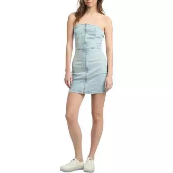 Женское джинсовое мини-платье на молнии Tommy Jeans, синий