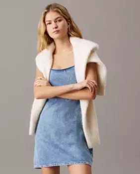 Женское джинсовое платье на бретелях Calvin Klein Jeans, голубой