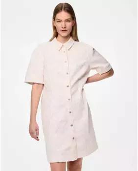 Женское джинсовое платье с принтом Pieces, белый