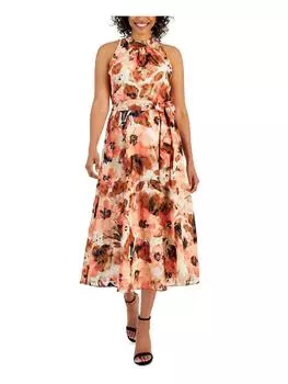 Женское фактурное длинное платье макси Anne Klein, цвет rose clay chestnut