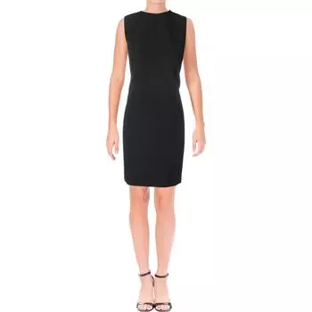 Женское фактурное платье без рукавов для работы Anne Klein, черный