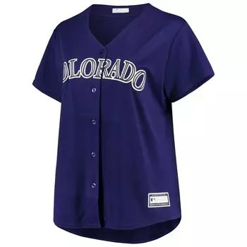 Женское фиолетовое джерси Colorado Rockies размера плюс альтернативная копия джерси команды