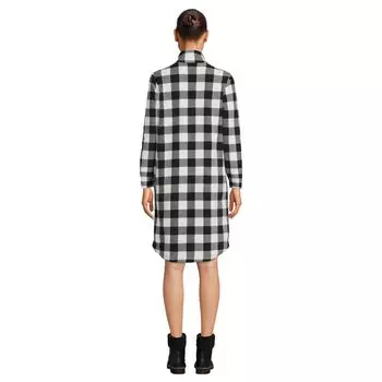 Женское флисовое платье прямого кроя с молнией 1/4 Lands End Lands' End