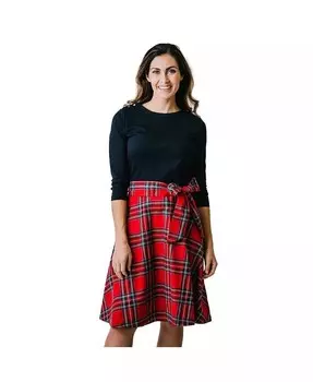 Женское французское платье с плиссированной юбкой Hope & Henry, черный