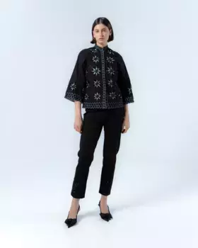 Женское кимоно Alba с цветочным узором Niza, черный