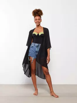 Женское кимоно из гладкого поплина с шалевым воротником LCW Dream