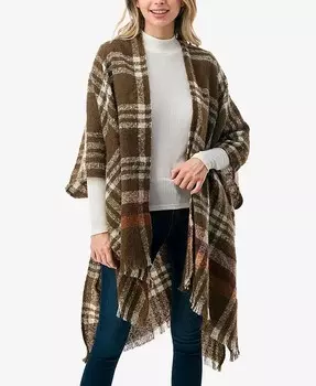 Женское клетчатое пончо Marcus Adler, зеленый