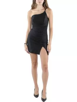 Женское коктейльное и вечернее мини-платье на одно плечо Emerald Sundae