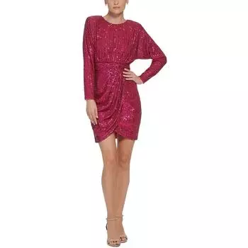 Женское коктейльное и вечернее платье длиной до колена с пайетками Eliza J