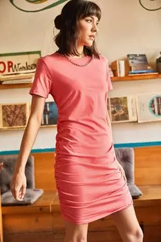 Женское колье «Пыльная роза» и хлопковое платье в сборе Olalook, розовый