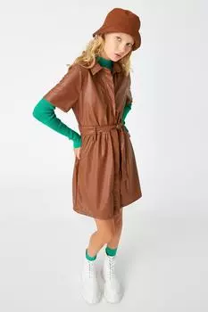 Женское коричневое платье Koton, коричневый