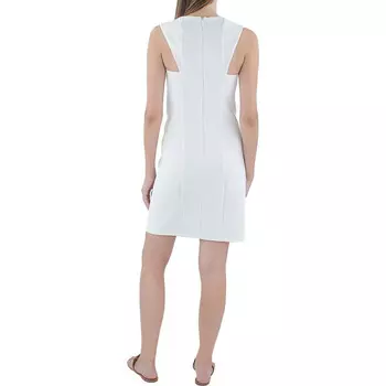 Женское короткое мини-платье с глубоким V-образным вырезом BCBGMAXAZRIA, белый