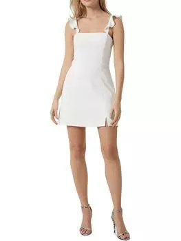 Женское короткое мини-платье с квадратным вырезом French Connection, цвет summer white