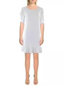 Женское короткое мини-платье с люверсами CeCe, белый