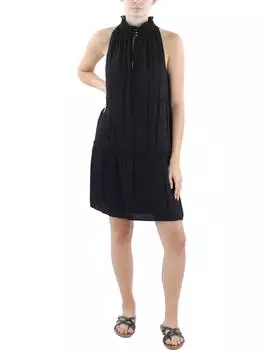 Женское короткое мини-платье с вырезом-замочной скважиной Belldini, черный