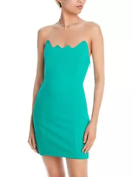 Женское короткое мини-платье Sasi с фестонами Mother of All, зеленый