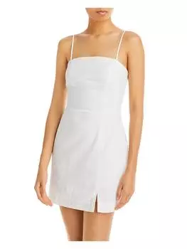 Женское короткое мини-платье со шнуровкой сзади Aqua, белый