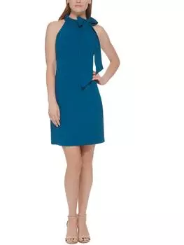 Женское короткое платье-халтер в стиле бохо Vince Camuto, цвет teal