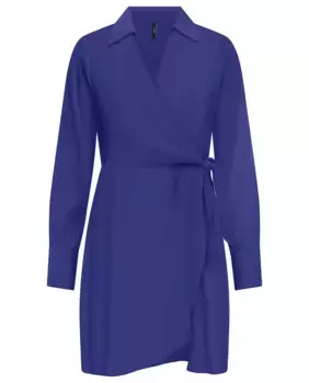 Женское короткое платье с запахом Only, синий