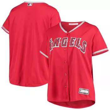 Женское красное джерси Los Angeles Angels большого размера, альтернативная реплика команды