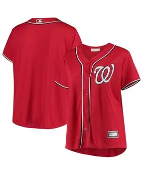 Женское красное джерси Washington Nationals больших размеров, альтернативная копия джерси команды Profile, красный