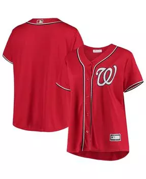 Женское красное джерси Washington Nationals больших размеров, альтернативная копия джерси команды Profile, красный