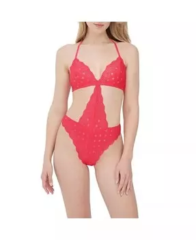 Женское кружевное боди с люверсами Smitten Teddy Skarlett Blue, розовый