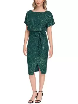 Женское кружевное коктейльное и вечернее платье с пайетками Kensie
