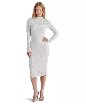 Женское кружевное платье миди Vivienne Steve Madden, слоновая кость/кремовый