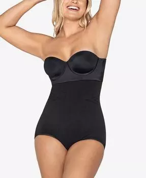 Женское легкое боди с открытой грудью и контролем живота Faja 012728M Leonisa, черный