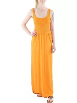 Женское летнее платье-макси Slub DKNY Jeans, цвет orange pepper