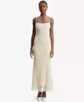 Женское макси-платье Adoni без рукавов с кружевной вязкой Bardot, коричневый/бежевый