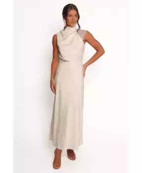 Женское макси-платье Anabelle с кружевным воротником-холтер Petal and Pup, белый