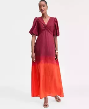 Женское макси-платье с омбре и скрученным передом I.N.C. International Concepts, красный
