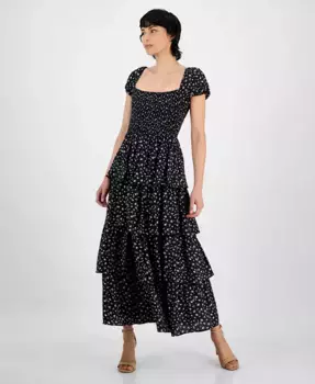 Женское макси-платье со сборками и рюшами по подолу And Now This, мультиколор