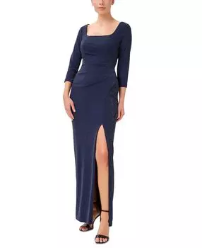 Женское металлическое платье с квадратным вырезом Adrianna Papell, мульти