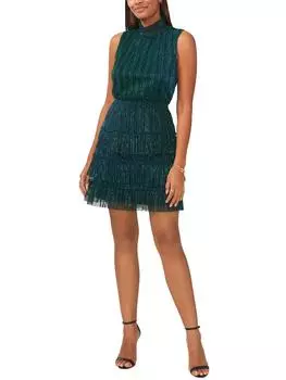 Женское металлизированное платье-футляр с бретелью через шею MSK, цвет dazzling jade