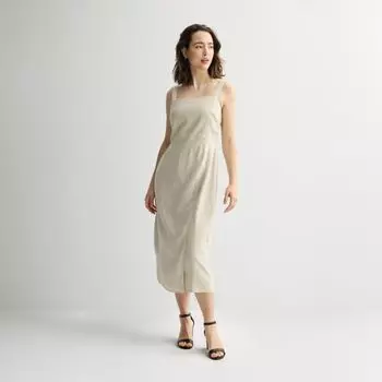 Женское миди-платье с накидкой Nine West, бежевый