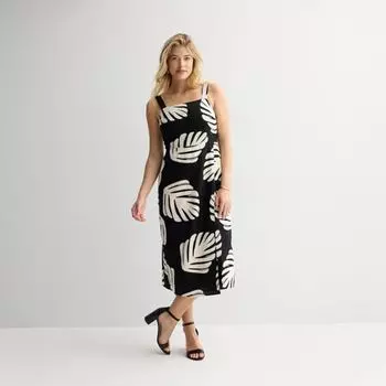 Женское миди-платье с накидкой Nine West, цвет black tossed palm