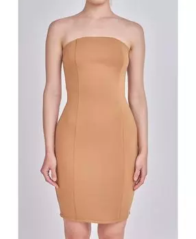 Женское мини-платье без бретелек с аквалангом endless rose