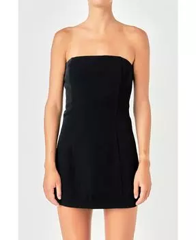 Женское мини-платье без рукавов endless rose, цвет Black