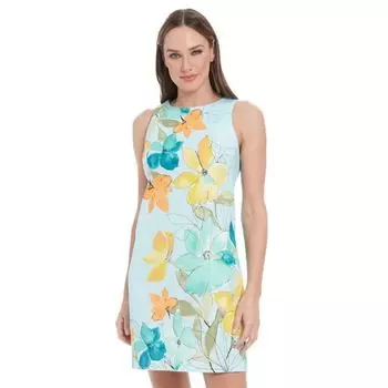 Женское мини-платье без рукавов London Times, цвет blue aqua